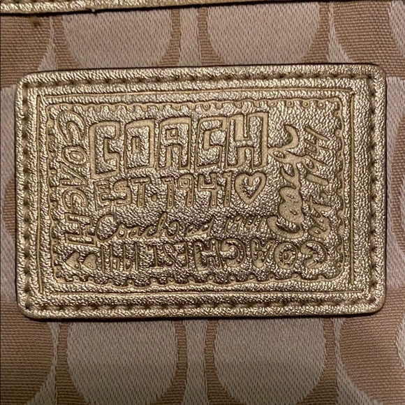 Coach Poppy Gold Tan Full Zipper Crossbody - Picture 5 of 7